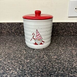 Christmas Peppermint Gnome Canister